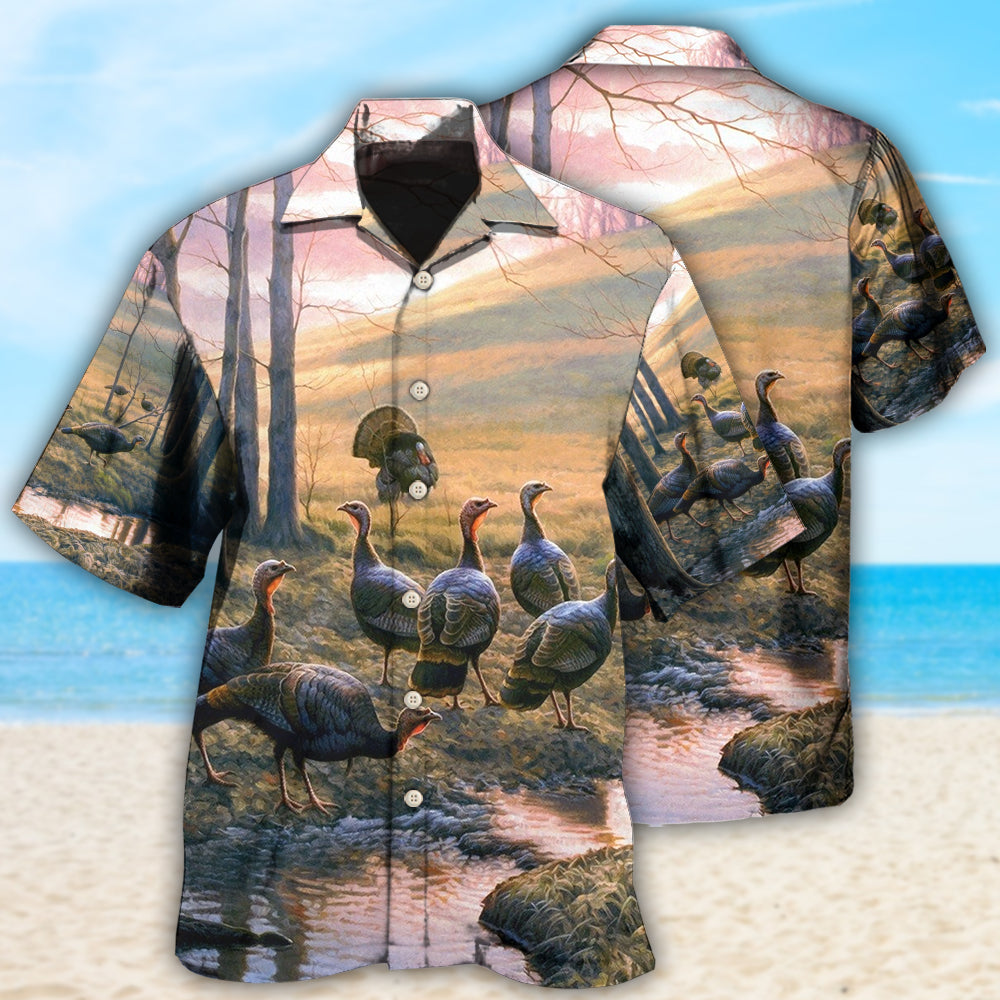 Beautiful Turkey Wildlife Art – Hawaiian Shirt