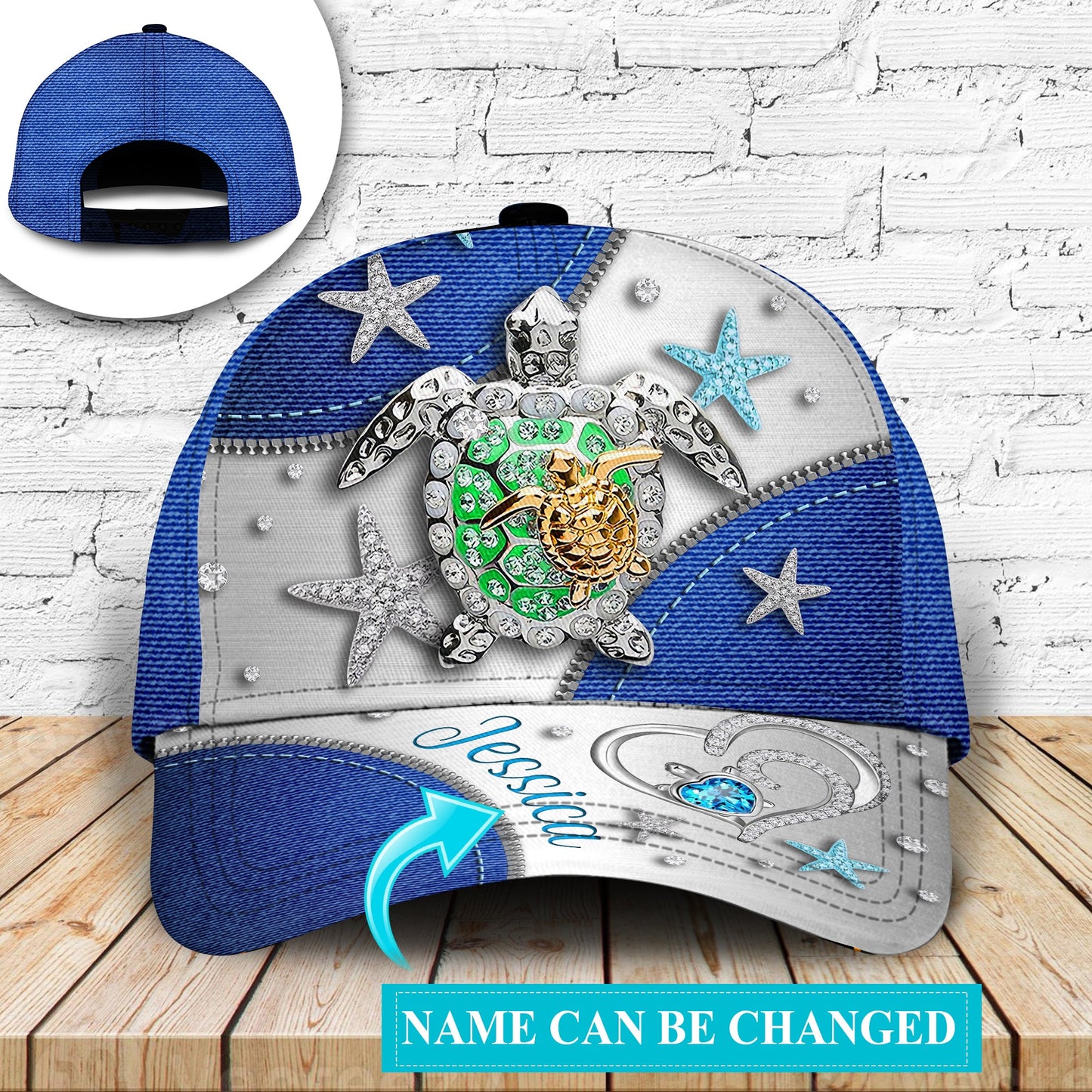 Turtle Blue Jewelry Personalized – Classic Cap