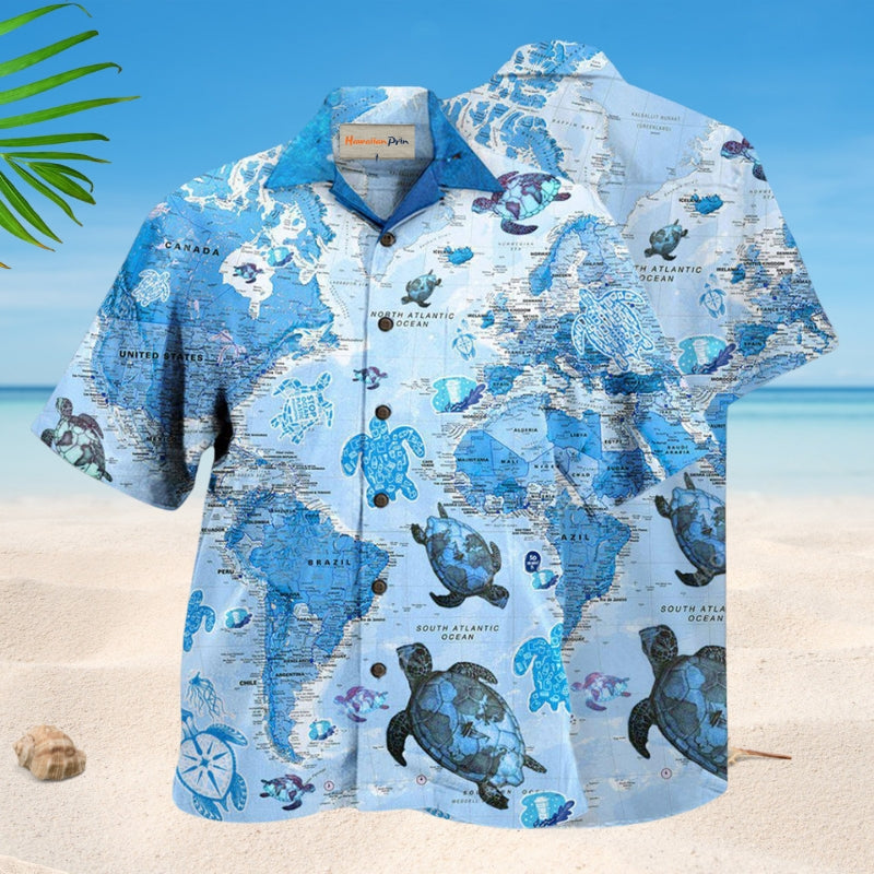 Turtle Awesome Map Edition – Hawaiian Shirt