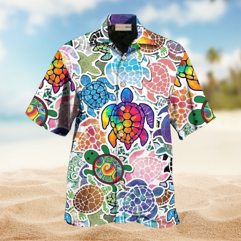 Turtle Color Mix Love Peace Limited Edition – Hawaiian Shirt