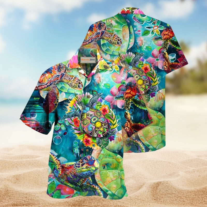 Turtle Colorful Love Sea Limited Edition – Hawaiian Shirt