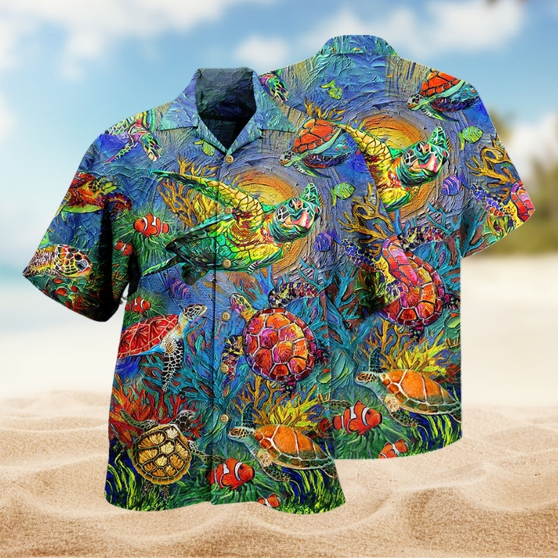 Turtle Have A Turtley Awesome Day Limited Edition – Hawaiian Shirt