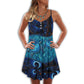 Turtle Beach Soul Night Love – Women's Summer Sleeveless V-Neck Camisole Dress