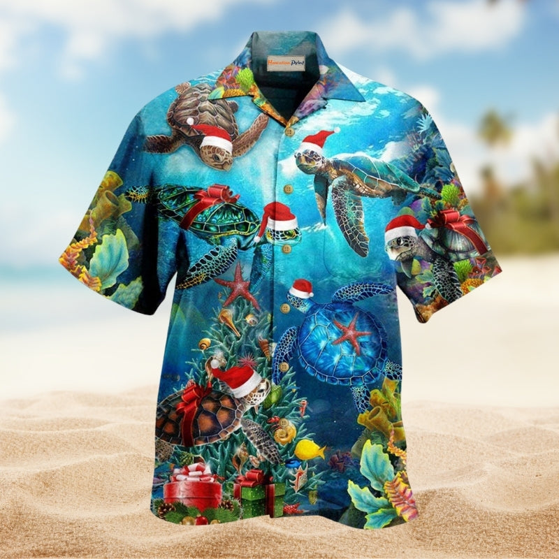 Turtle Love Christmas And Ocean Limited Edition – Hawaiian Shirt