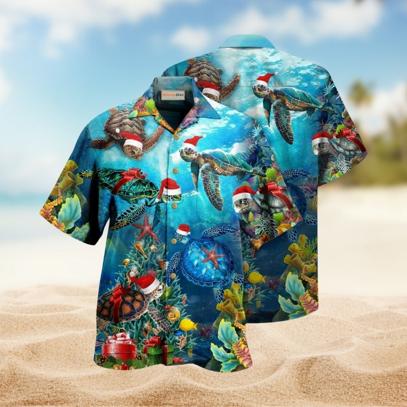 Turtle Love Christmas And Ocean Limited Edition – Hawaiian Shirt