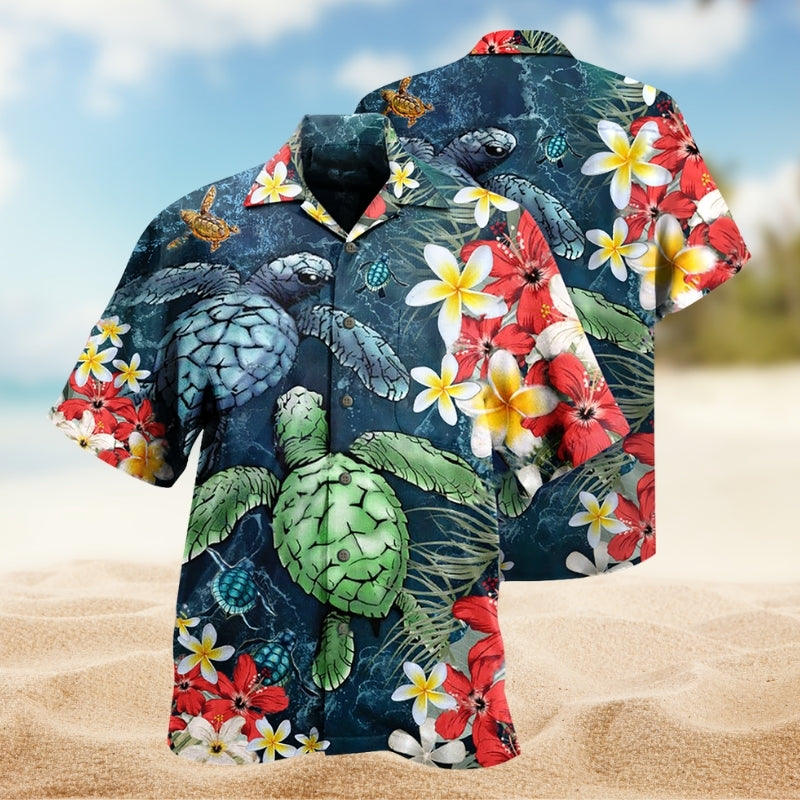 Turtle Love Flowers Limited Edition – Hawaiian Shirt