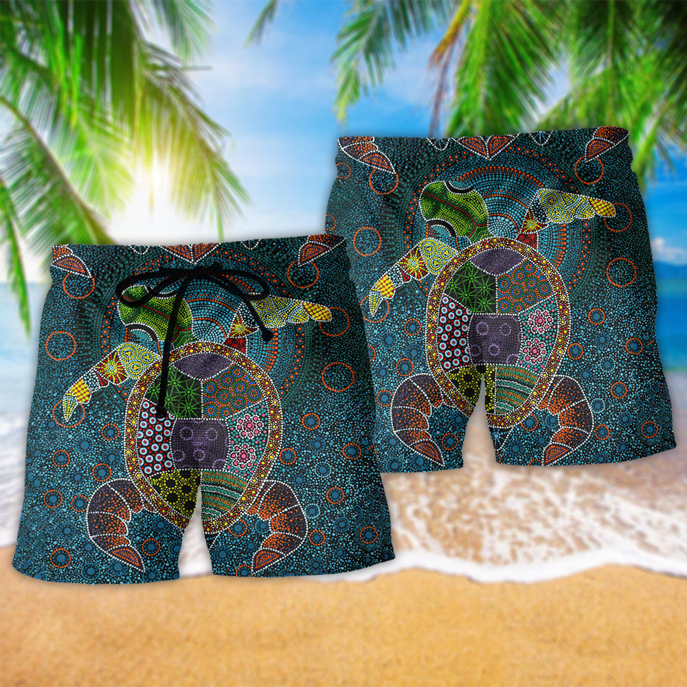 Turtle Love Life Pattern - Beach Short