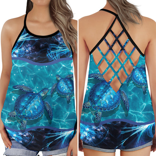 Turtle Beach Ocean Lover Vibes - Hollow Tank Top