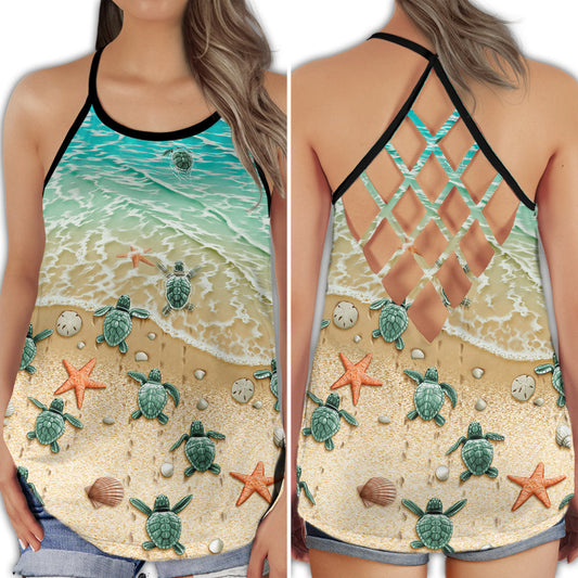 Turtle Beach Ocean Blue Vibes - Hollow Tank Top