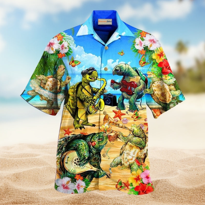 Turtle Loves Music Everyday Limited Edition – Hawaiian Shirt