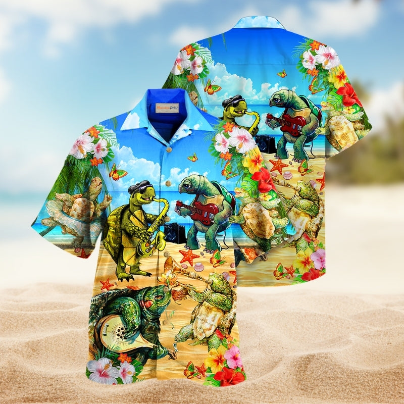 Turtle Loves Music Everyday Limited Edition – Hawaiian Shirt