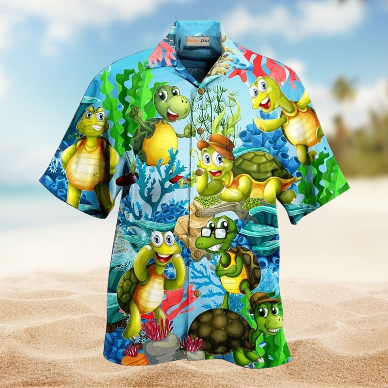 Turtle Mini Happy Funny Limited Edition – Hawaiian Shirt