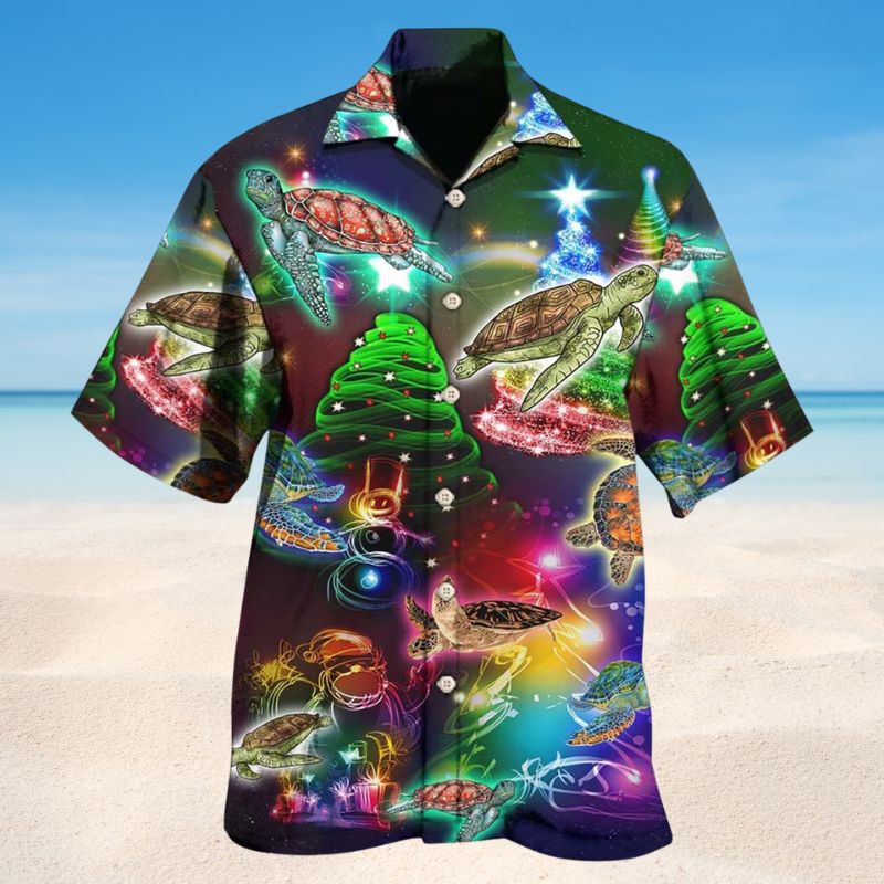 Turtle Neon Light Christmas 1 – Hawaiian Shirt