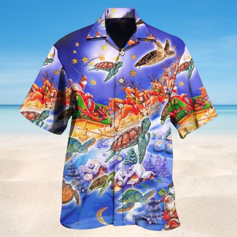 Turtle Neon Light Christmas 2 – Hawaiian Shirt