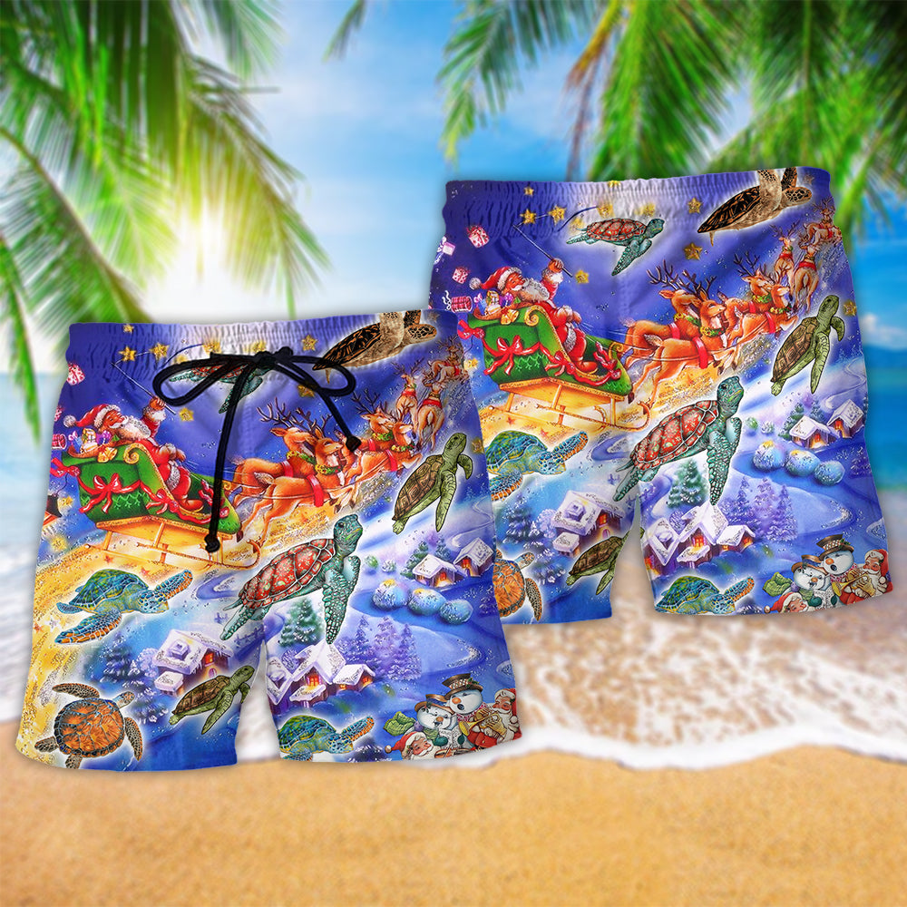 Christmas Neon Turtle – Beach Short