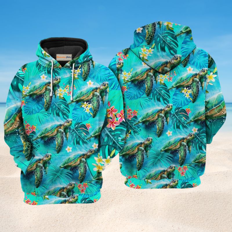 Turtle Tropical Love Style - 3D Hoodie