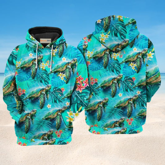 Turtle Tropical Love Style - 3D Hoodie