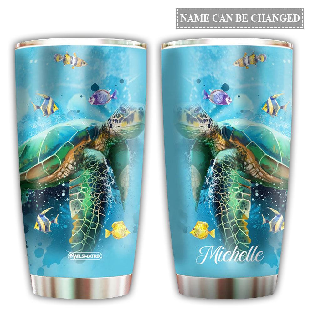 Turtle Love Fish Personalized 20 Oz Tumbler For Travel Gifts