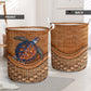 Turtle Rattan Teaxture So Simple - Laundry Basket - Owls Matrix LTD