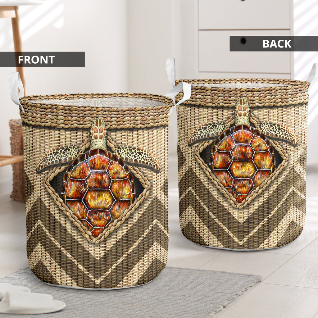 Turtle Wickerwork Hole - Laundry Basket - Owls Matrix LTD