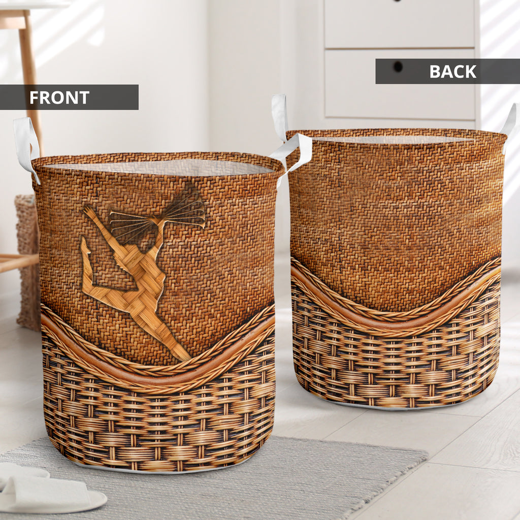 Twirling Baton Rattan Teaxture - Laundry Basket - Owls Matrix LTD