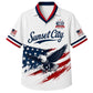 USA 250th Anniversary Wide Hawaiian Shirt- Sunset City Flag Eagle