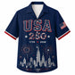 USA 250th Anniversary Wide Hawaiian Shirt- USA City Skyline Print