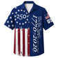 USA 250th Anniversary Wide Hawaiian Shirt- We The People Star Ring