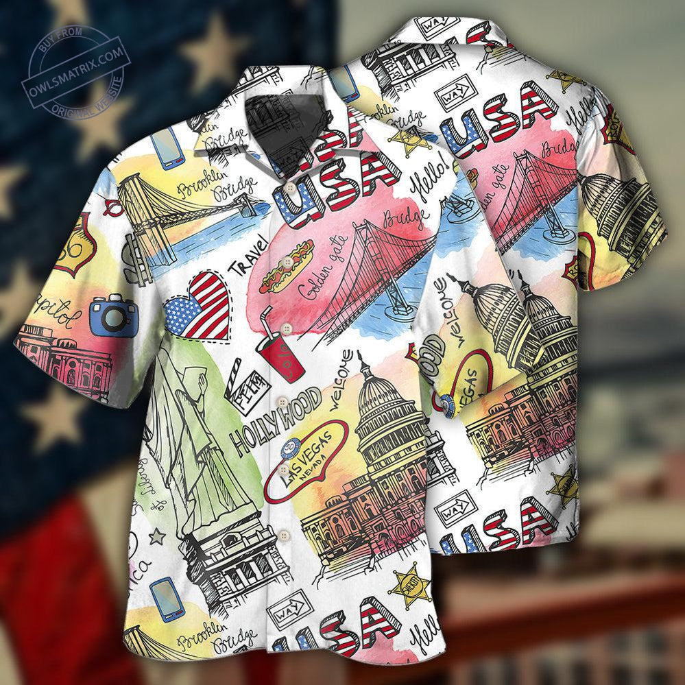 USA Art Style – Hawaiian Shirt