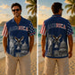 USA 250th Anniversary Wide Hawaiian Shirt - America Landmark Print