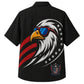 USA 250th Anniversary Wide Hawaiian Shirt- Cool Eagle Black Print