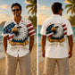 USA 250th Anniversary Wide Hawaiian Shirt - Eagle American Pride
