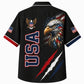 USA 250th Anniversary Wide Hawaiian Shirt- Eagle USA Claw Black