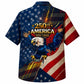 USA 250th Anniversary Wide Hawaiian Shirt- Fierce Screaming Eagle