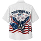 USA 250th Anniversary Wide Hawaiian Shirt- Independence Day Eagle