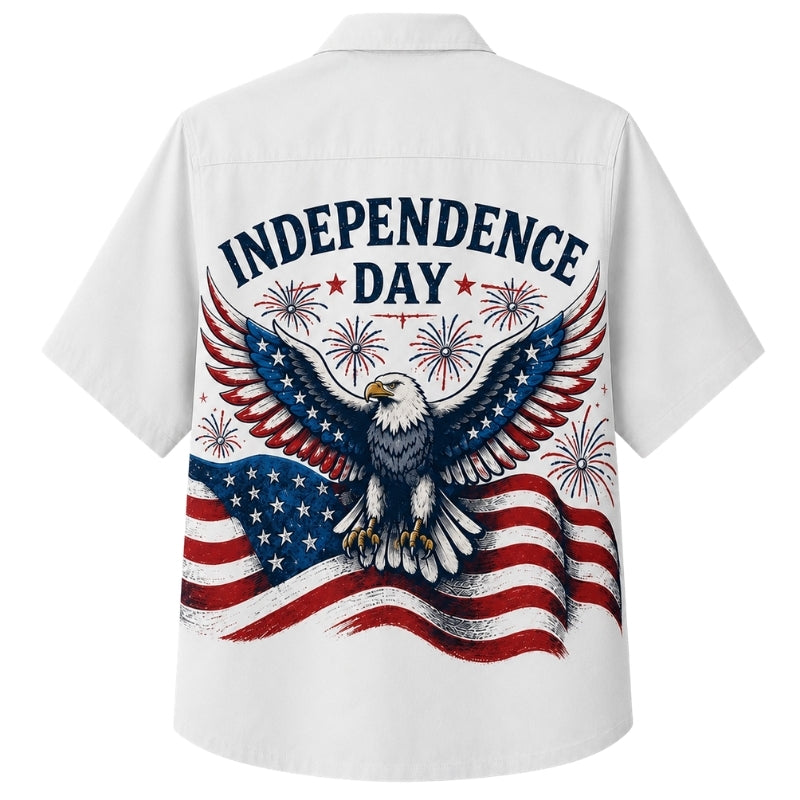 USA 250th Anniversary Wide Hawaiian Shirt- Independence Day Eagle