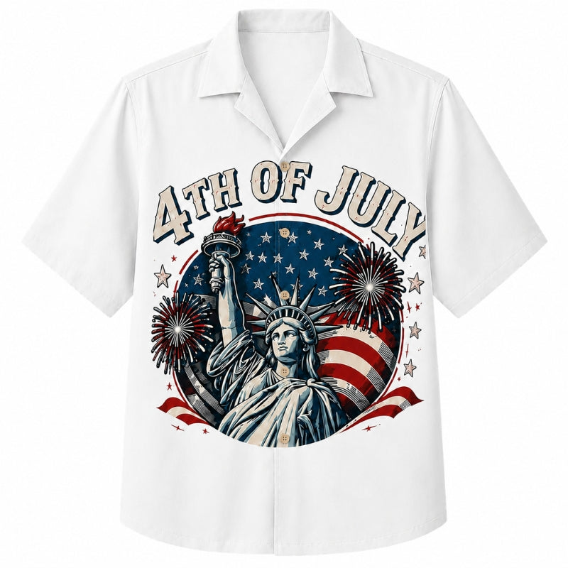 USA 250th Anniversary Wide Hawaiian Shirt - Liberty Fourth of July