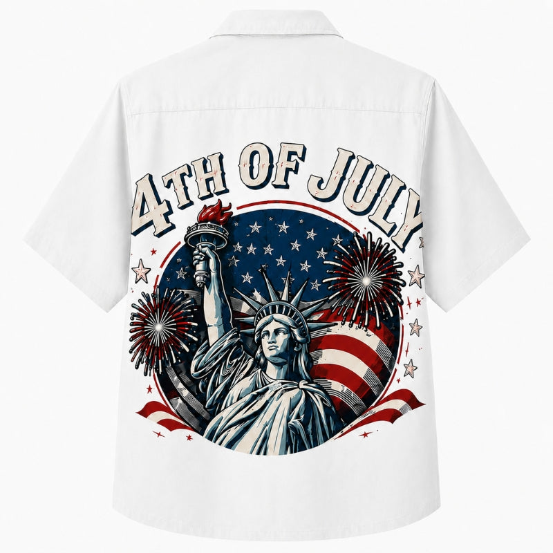 USA 250th Anniversary Wide Hawaiian Shirt - Liberty Fourth of July