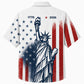 USA 250th Anniversary Wide Hawaiian Shirt- Statue of Liberty Flag