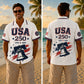 USA 250th Anniversary Wide Hawaiian Shirt - USA Liberty Bell Flag