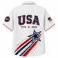 USA 250th Anniversary Wide Hawaiian Shirt- USA Shooting Star Brush