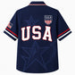 USA 250th Anniversary Wide Hawaiian Shirt- USA Star Shield Crest