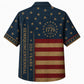 USA 250th Anniversary Wide Hawaiian Shirt- Vintage Worn Flag Print