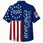 USA 250th Anniversary Wide Hawaiian Shirt- We The People Star Ring