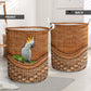 Cockatoo Rattan Teaxture Umbrella - Laundry Basket - Owls Matrix LTD