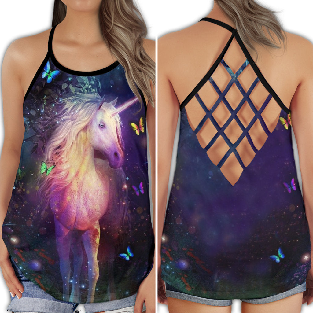 Unicorn Dark Magic Fantasy Glow Aesthetic Style - Hollow Tank Top