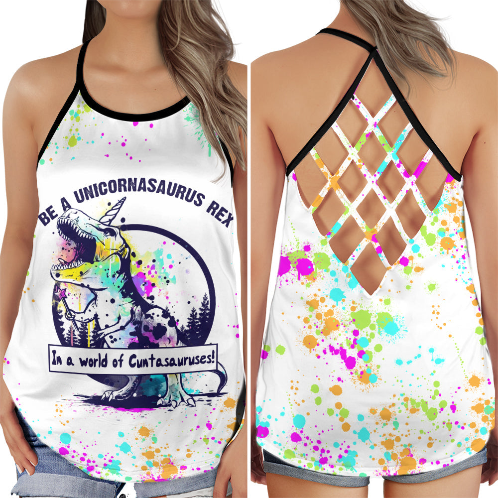 Unicorn Colorful Peace Fantasy Cute Aesthetic Style - Hollow Tank Top