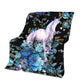 Unicorn Floral Unicorns 50 x 60 Inch Flannel Blanket For Cozy Bedroom And Sofa Decor
