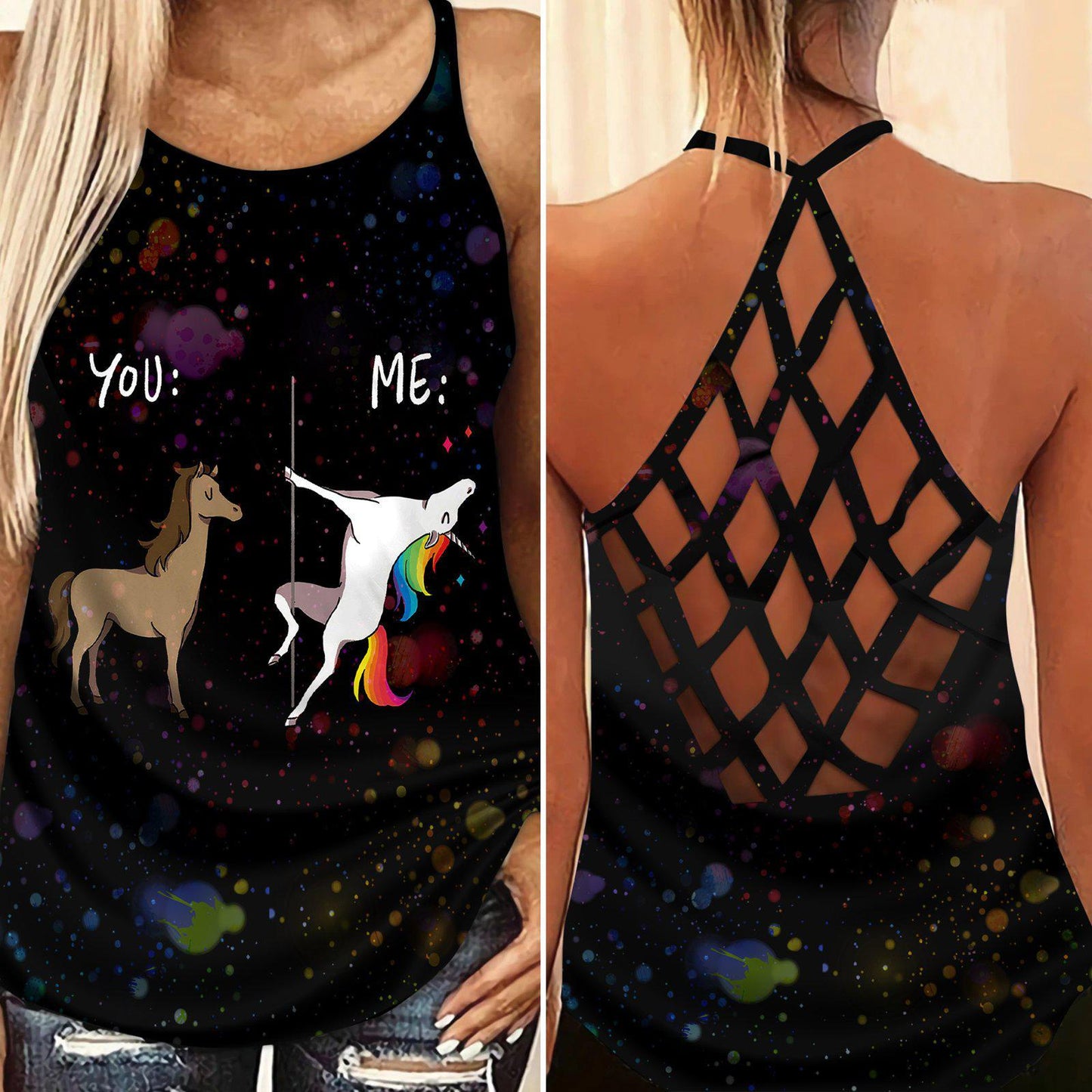 Unicorn Loves Color Loves Peaceful Limited Edition 6 – Hollow Tank Top