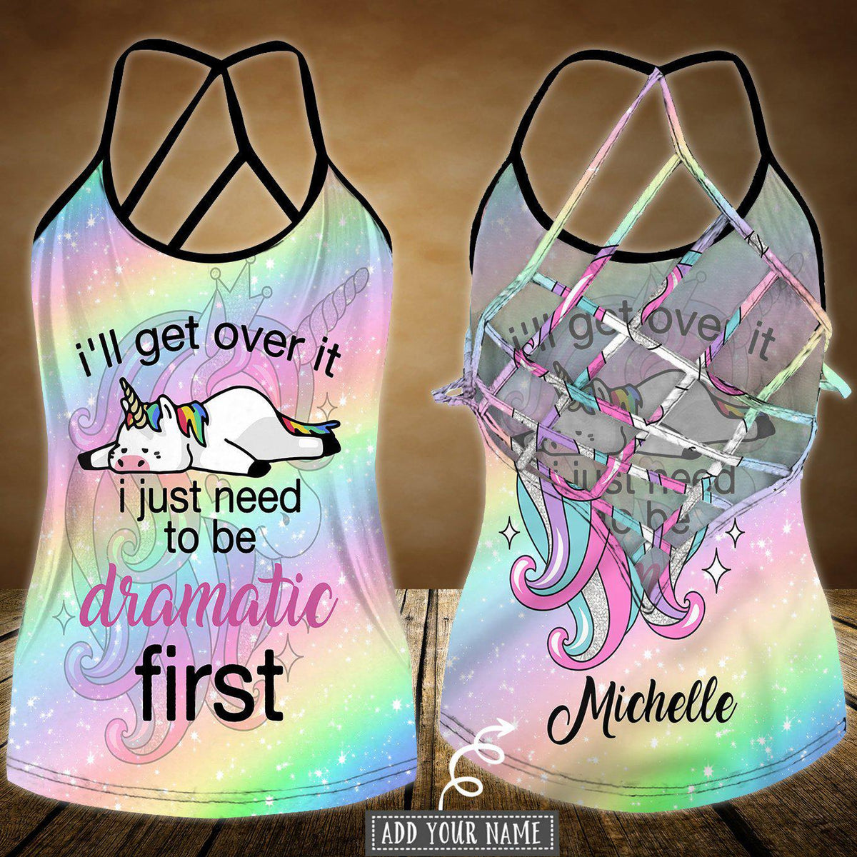 Unicorn Loves Color Loves Peaceful Custom Limited Edition 7 – Hollow Tank Top